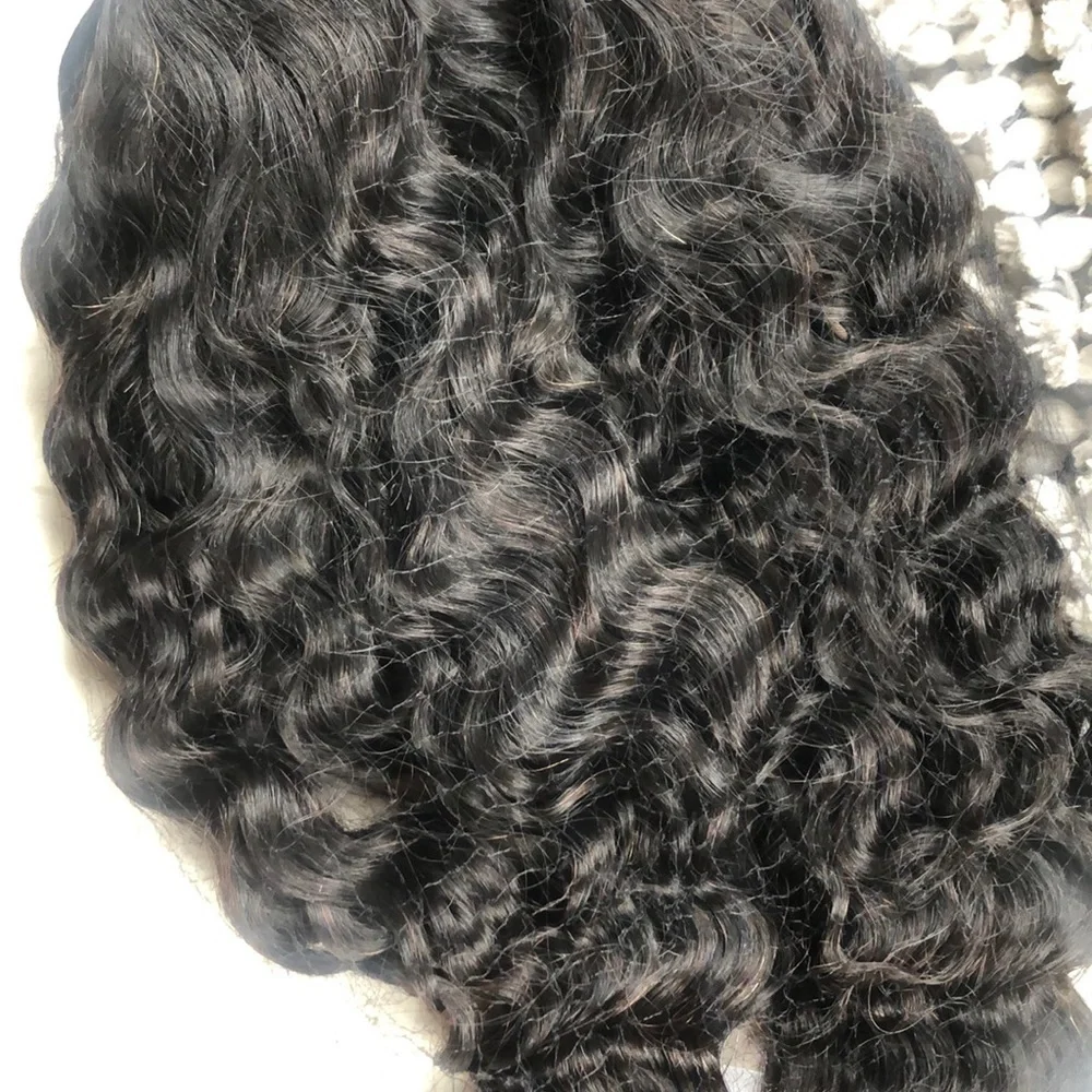 22”  100% HUMAN BRAZILIAN DEEP WAVE  LACEFRONT WIG